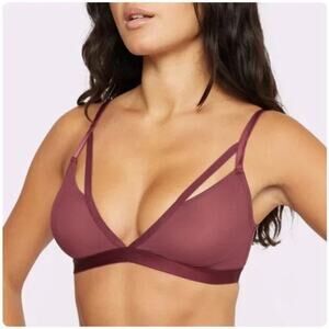 Parade Strappy Triangle Bra sz 1 Wirefree Strappy Bralette